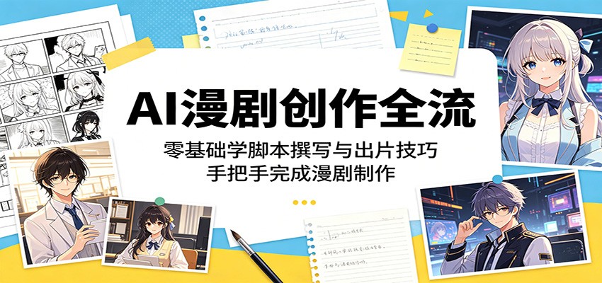 AI漫剧创作全流程：零基础学脚本撰写与出片技巧，手把手完成漫剧制作-小创项目网