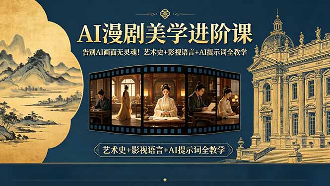 告别AI画面无灵魂！AI漫剧美学进阶课-更新，艺术史+影视语言+AI提示词全教学-小创项目网