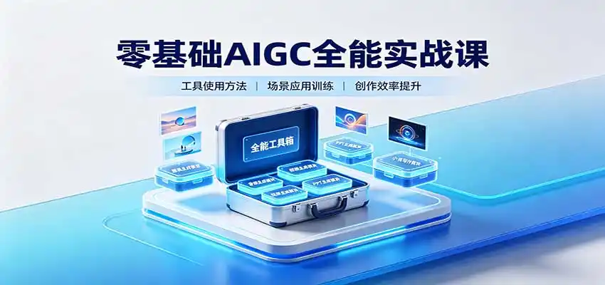 零基础AIGC全能实战课：覆盖绘画、影音、PPT、小说多场景AI创作-小创项目网