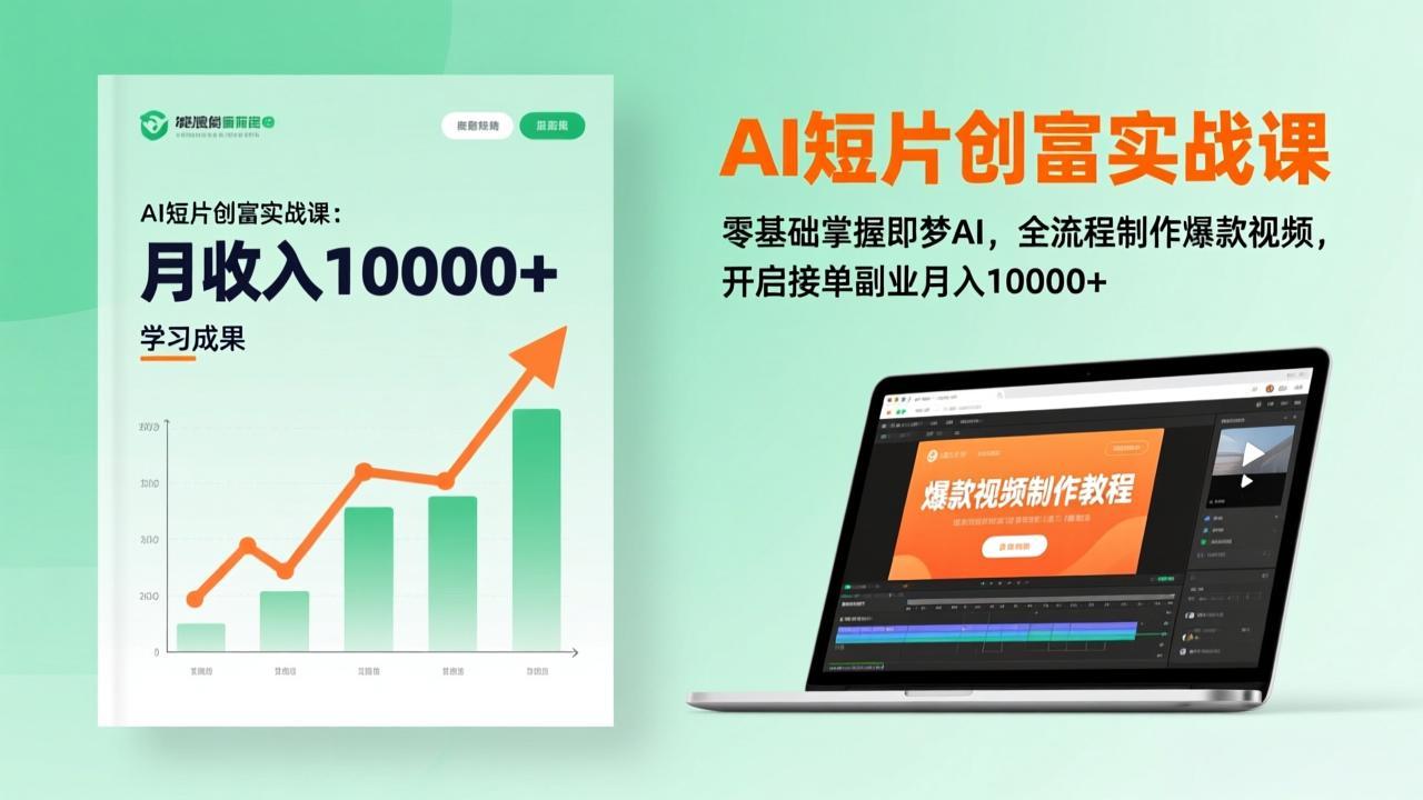 AI短片创富实战课：零基础掌握即梦AI，全流程制作爆款视频，开启接单副业月入10000+(更新-小创项目网