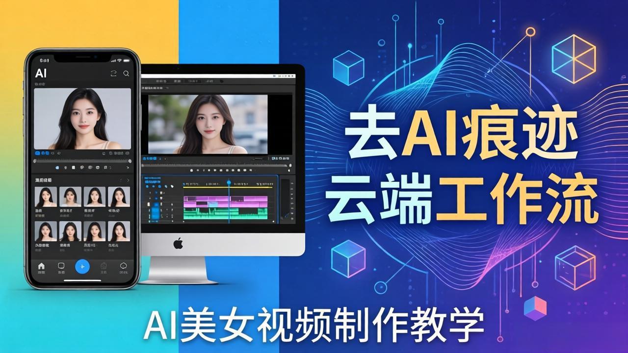 AI美女视频制作教学：去AI痕迹，云端工作流出图，手机电脑均可，不需要配置-小创项目网