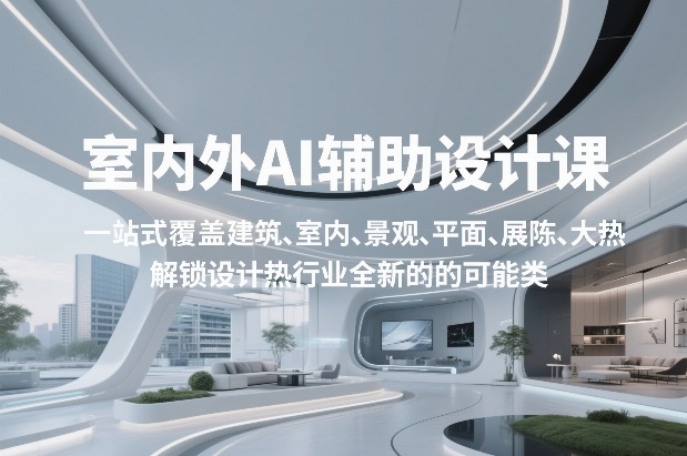 室内外AI设计课，一站式覆盖建筑、室内、景观、平面、展陈五大热门品类，解锁设计行业的全新可能-小创项目网