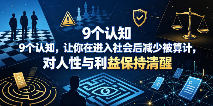 付费文章：9个认知，让你在进入社会后减少被算计，对人性与利益保持清醒-小创项目网