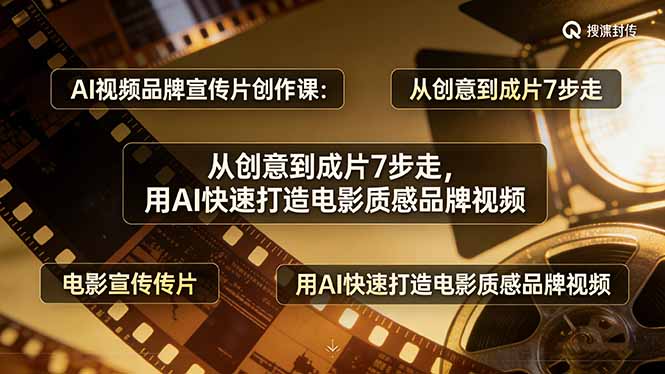 AI视频品牌宣传片创作课：从创意到成片7步走，用AI快速打造电影质感品牌视频-小创项目网