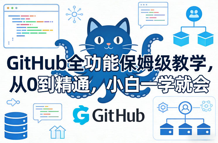 GitHub全功能保姆级教学，从0到精通，小白一学就会-小创项目网