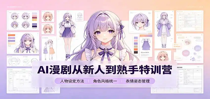 AI漫剧从新人到熟手特训营：剧本分镜创作，提示词模板，人物设定与工具资源-小创项目网