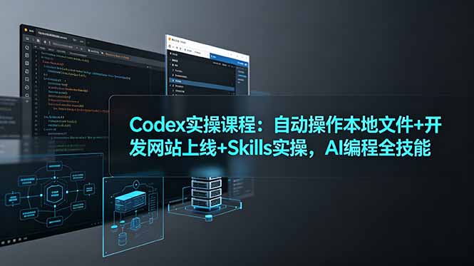 Codex实操课程：自动操作本地文件+开发网站上线+Skills实操，AI编程全技能-小创项目网
