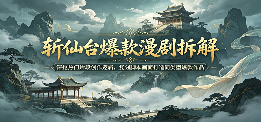 斩仙台爆款漫剧拆解：深挖热门片段创作逻辑，复刻脚本画面打造同类型爆款作品-小创项目网