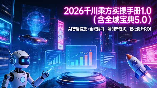 2026 千川乘方实操手册 1.0(含全域宝典 5.0-小创项目网