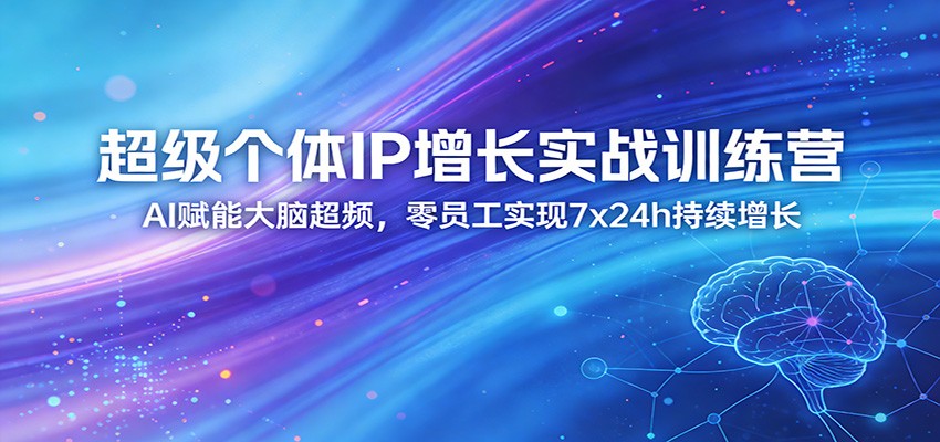 超级个体IP增长实战训练营:AI赋能大脑超频,零员工实现7x24h持续增长(更新)-小创项目网