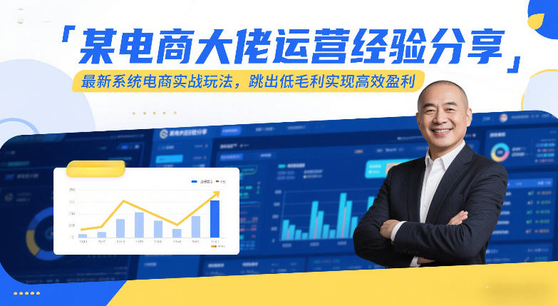 某电商大佬运营经验分享，最新系统电商实战玩法，跳出低毛利实现高效盈利(更新)-小创项目网