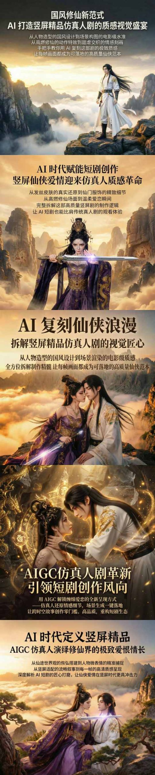 AIGC仿真人《合欢宗》短剧教学，用AIGC解锁缠绵爱恋的全新呈现方式，让跨时空故事创作零门槛、高品质，重构短剧生态-小创项目网