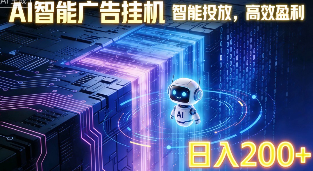 ai智能广告挂机项目，合规挂载广告即可赚取收益，单日收益可达400～500+-小创项目网