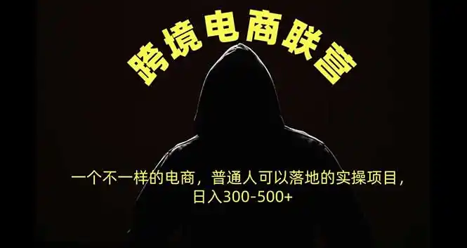 跨境电商联营，一个不一样的电商，普通人可操作日入300-500+-小创项目网