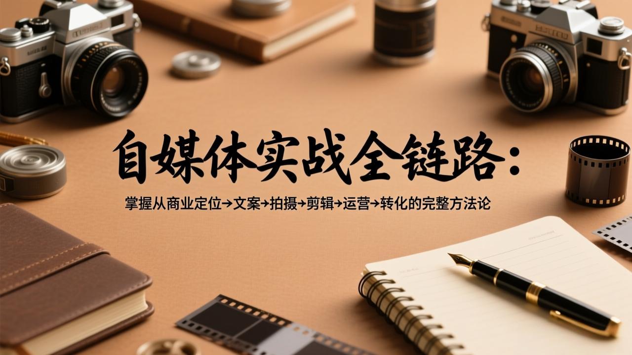 自媒体实战全链路：掌握从商业定位→文案→拍摄→剪辑→运营→转化的完整方法论-小创项目网
