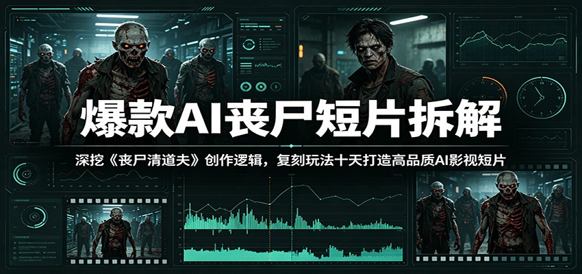 爆款AI丧尸短片拆解：深挖《丧尸清道夫》创作逻辑，复刻玩法快速打造高品质AI影视短片-小创项目网