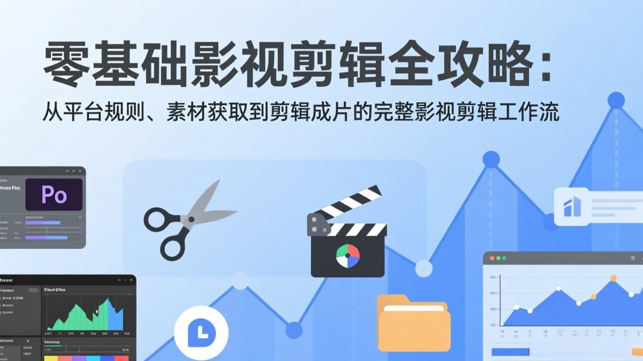 零基础影视剪辑全攻略：从平台规则、素材获取到剪辑成片的完整影视剪辑工作流-小创项目网