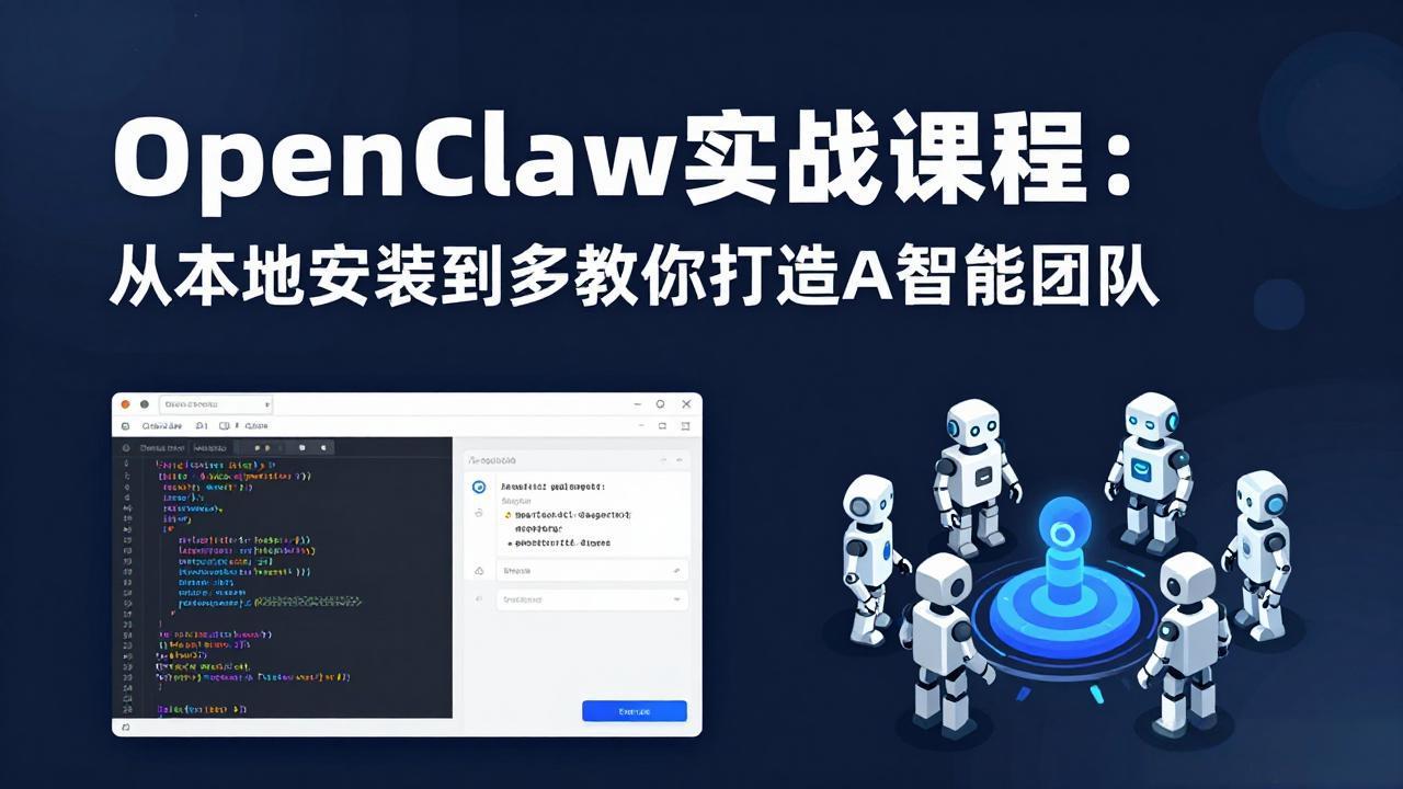 OpenClaw实战课程：从本地安装到多Agent协同，手把手教你打造AI智能团队-小创项目网
