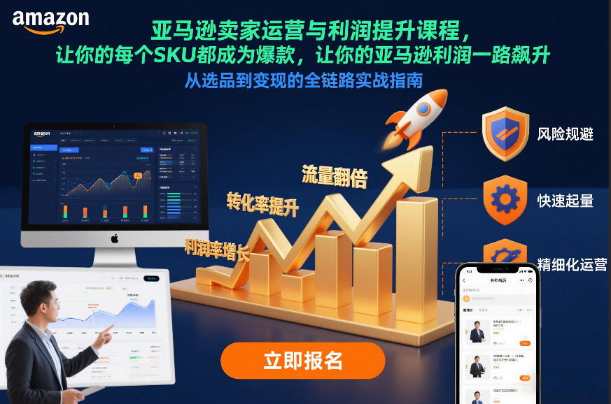 亚马逊卖家运营与利润提升课程，让你的每个SKU都成为爆款，让你的亚马逊利润一路飙升(更新26年3月)-小创项目网