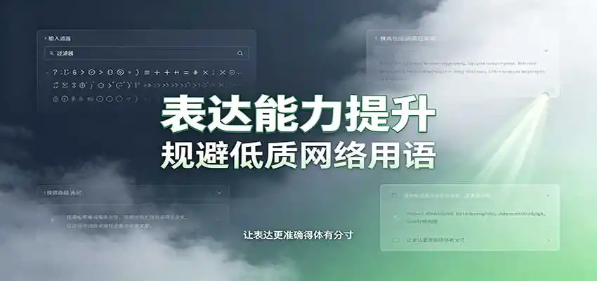 表达能力提升：语言塑造思想逻辑，规避低质网络用语，强化心智感知-小创项目网