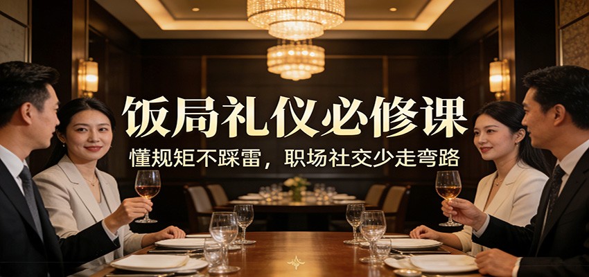 公众号收费文章：《饭局礼仪必修课：懂规矩不踩雷，职场社交少走弯路》-小创项目网