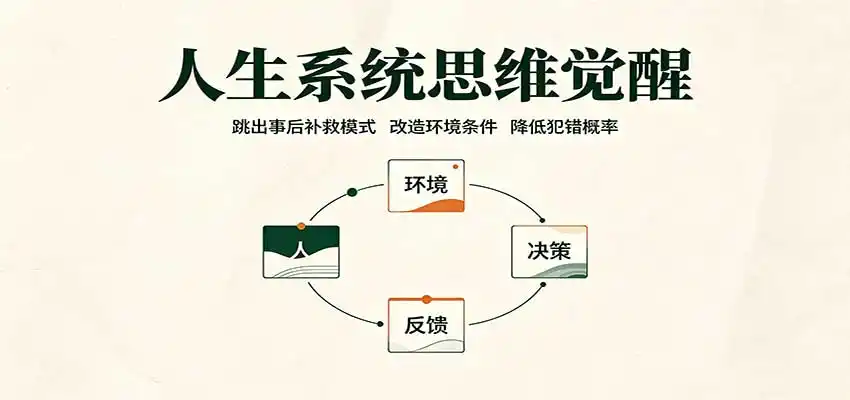 人生系统思维觉醒：跳出事后补救模式，改造环境条件，降低犯错概率-小创项目网
