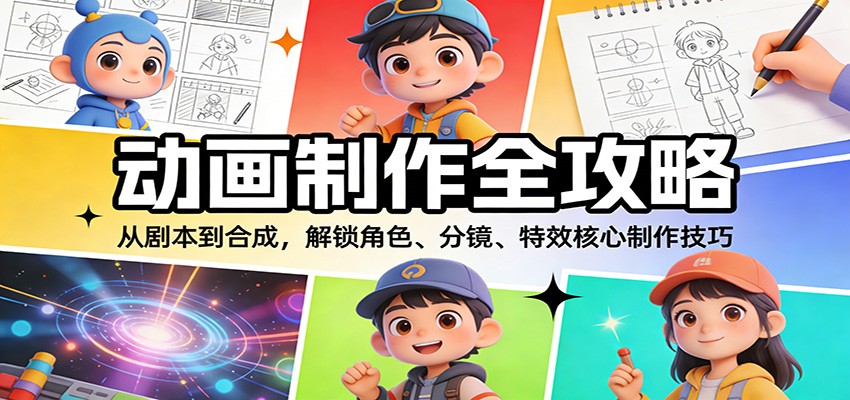 动画制作全攻略：从剧本到合成，解锁角色、分镜、特效核心制作技巧-小创项目网