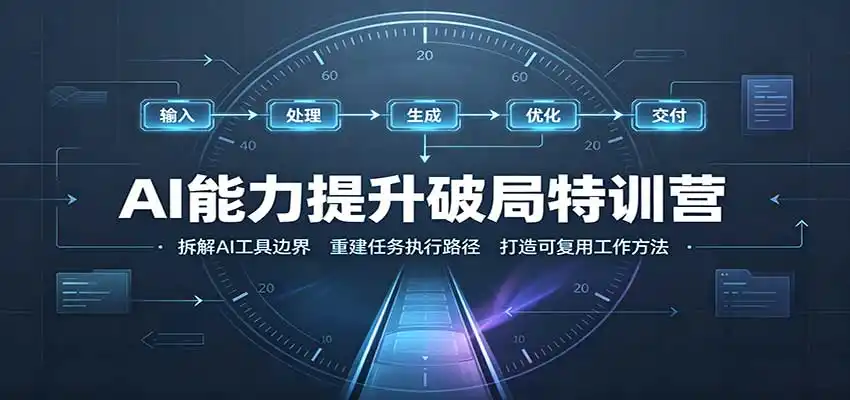 AI能力提升破局特训营：掌握AI交互逻辑，内容创作，搭建工作流-小创项目网