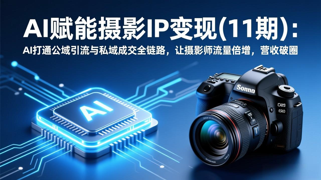 AI赋能摄影IP变现(11期-小创项目网