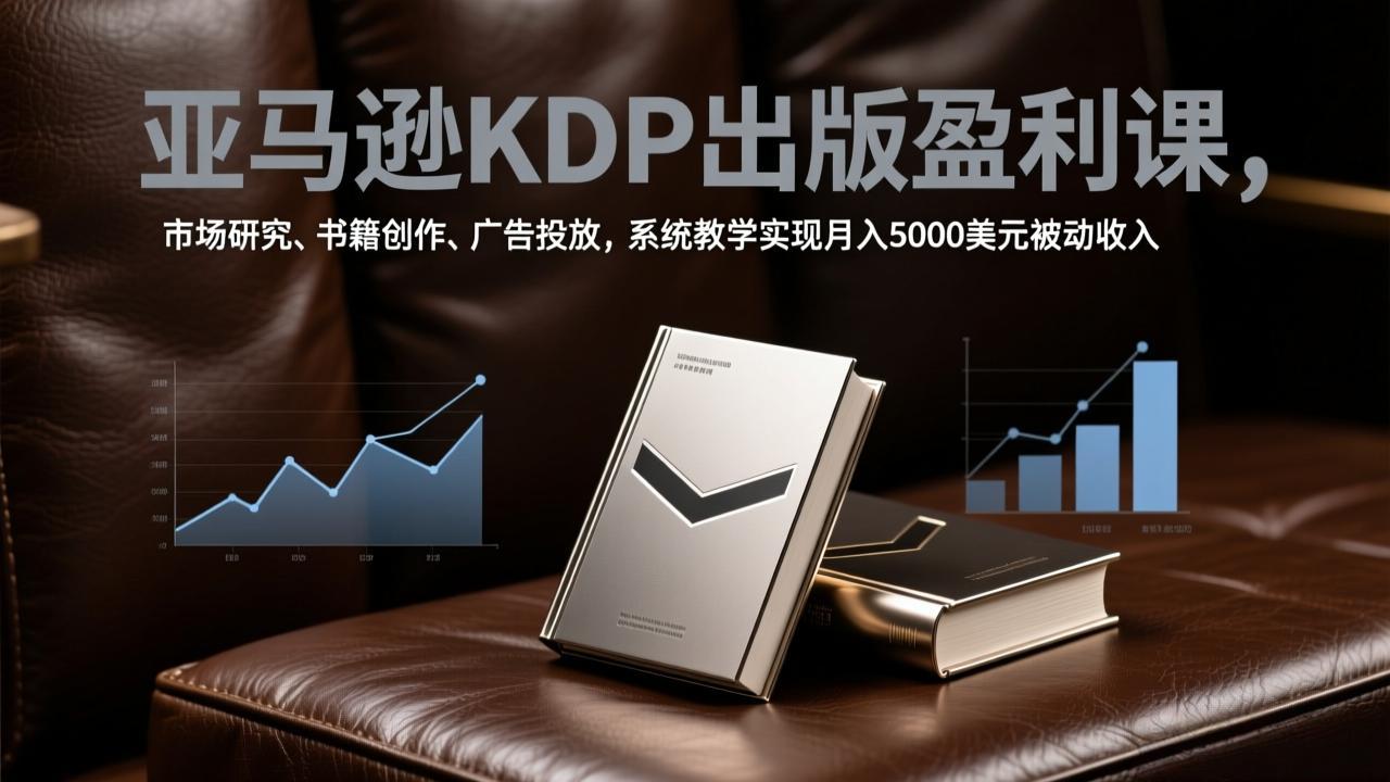 亚马逊KDP出版盈利课，市场研究、书籍创作、广告投放，系统教学实现月入5000美元被动收入-小创项目网