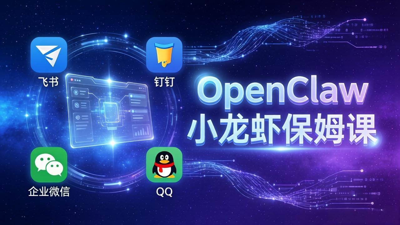 OpenClaw小龙虾保姆课： Windows/macOS/Linux/Docker全系统安装，飞书+钉钉+企业微信+QQ 全接入-小创项目网