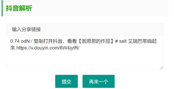 抖音无水印视频解析 html源码-小创项目网