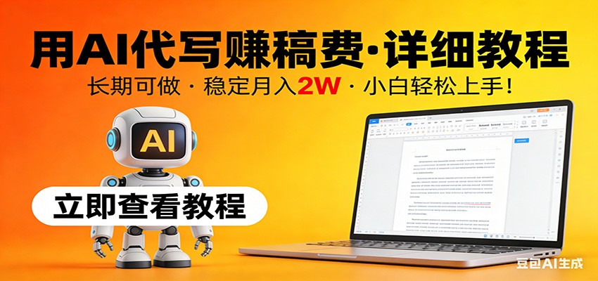 用AI代写赚稿费，详细教程，长期可做，稳定月入2W，小白轻松上手！-小创项目网