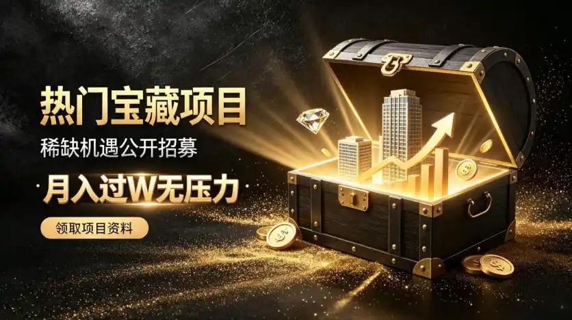 稀缺宝藏项目公开招募，低风险入局解锁月入过1W+机会【揭秘】-小创项目网