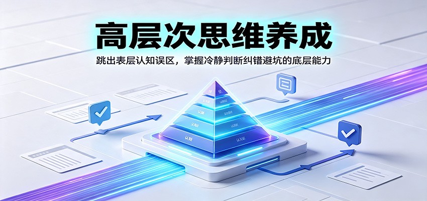 高层次思维养成：跳出表层认知误区，掌握冷静判断纠错避坑的底层能力-小创项目网