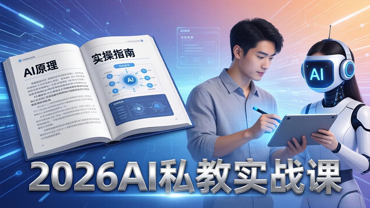 2026AI私教实战课：从AI原理到全场景实操，零基础学会用AI提效+单人单干创业-小创项目网