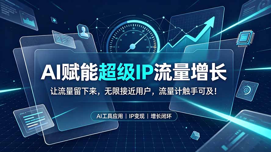 AI赋能超级IP流量增长：让流量留下来，无限接近用户，流量计触手可及！-小创项目网