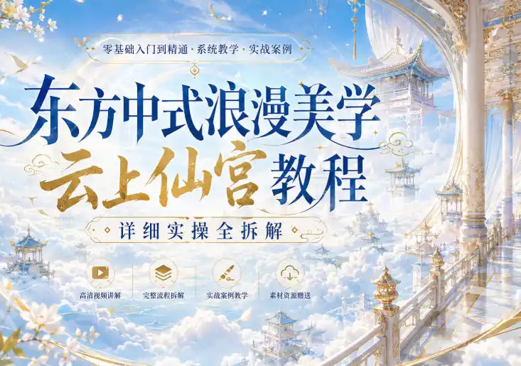 东方中式浪漫美学云上仙宫教程，详细实操全拆解-小创项目网