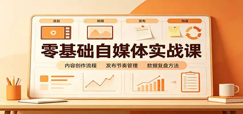 零基础自媒体实战课：赛道人设冷启动，内容创作复盘，公私域商业闭环-小创项目网