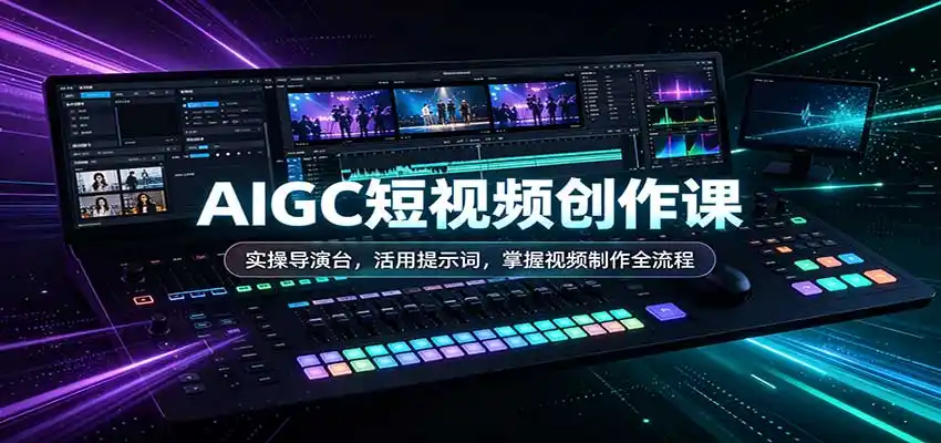 AIGC短视频创作课：实操导演台，活用提示词，掌握视频制作全流程-小创项目网