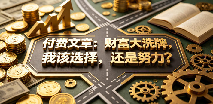付费文章：财富大洗牌，我该选择，还是努力？-小创项目网