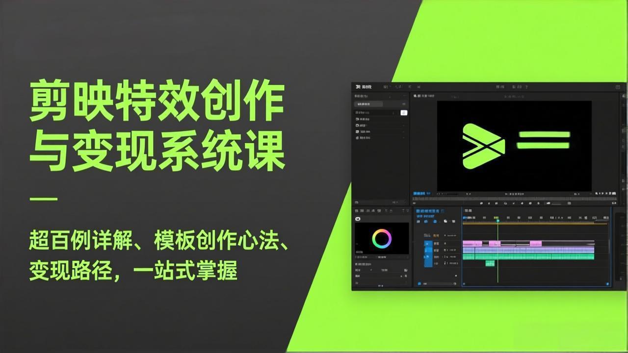 剪映特效创作与变现系统课，超百例详解、模板创作心法、变现路径，一站式掌握-小创项目网