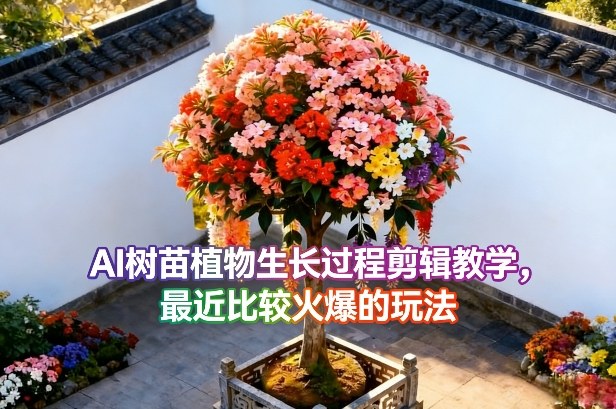 AI树苗植物生长过程剪辑教学，最近比较火爆的玩法-小创项目网