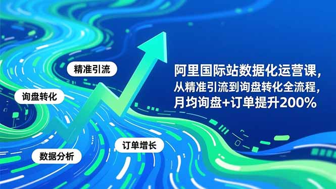 阿里国际站数据化运营课-3月，从精准引流到询盘转化全流程，月均询盘+订单提升200%-小创项目网