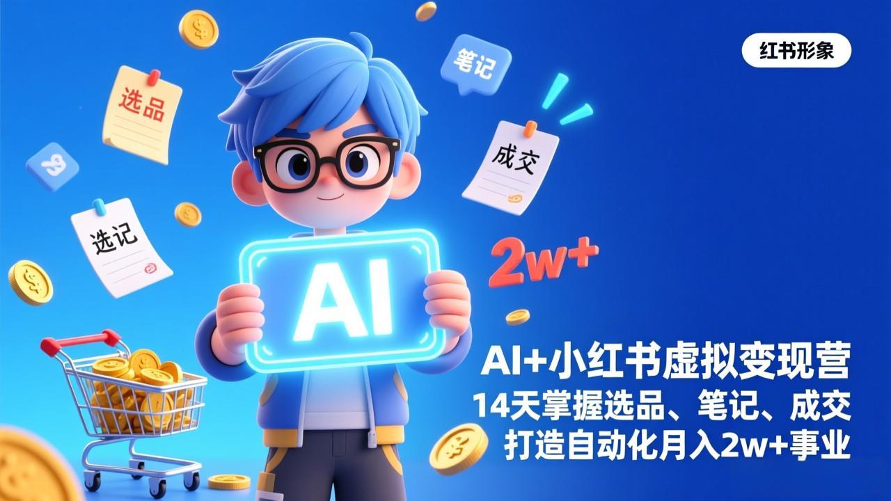 AI+小红书虚拟变现营(完结-小创项目网