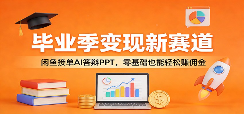 毕业季变现新赛道：闲鱼接单AI答辩PPT，零基础也能轻松赚佣金-小创项目网