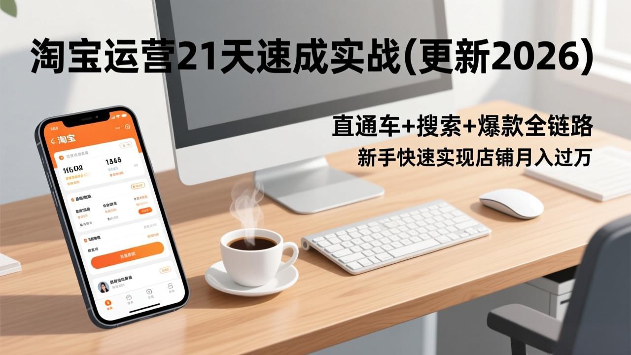 淘宝运营21天速成实战(更新2026-小创项目网