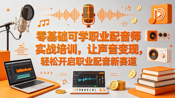 零基础可学职业配音师实战培训，让声音变现，轻松开启职业配音新赛道-小创项目网
