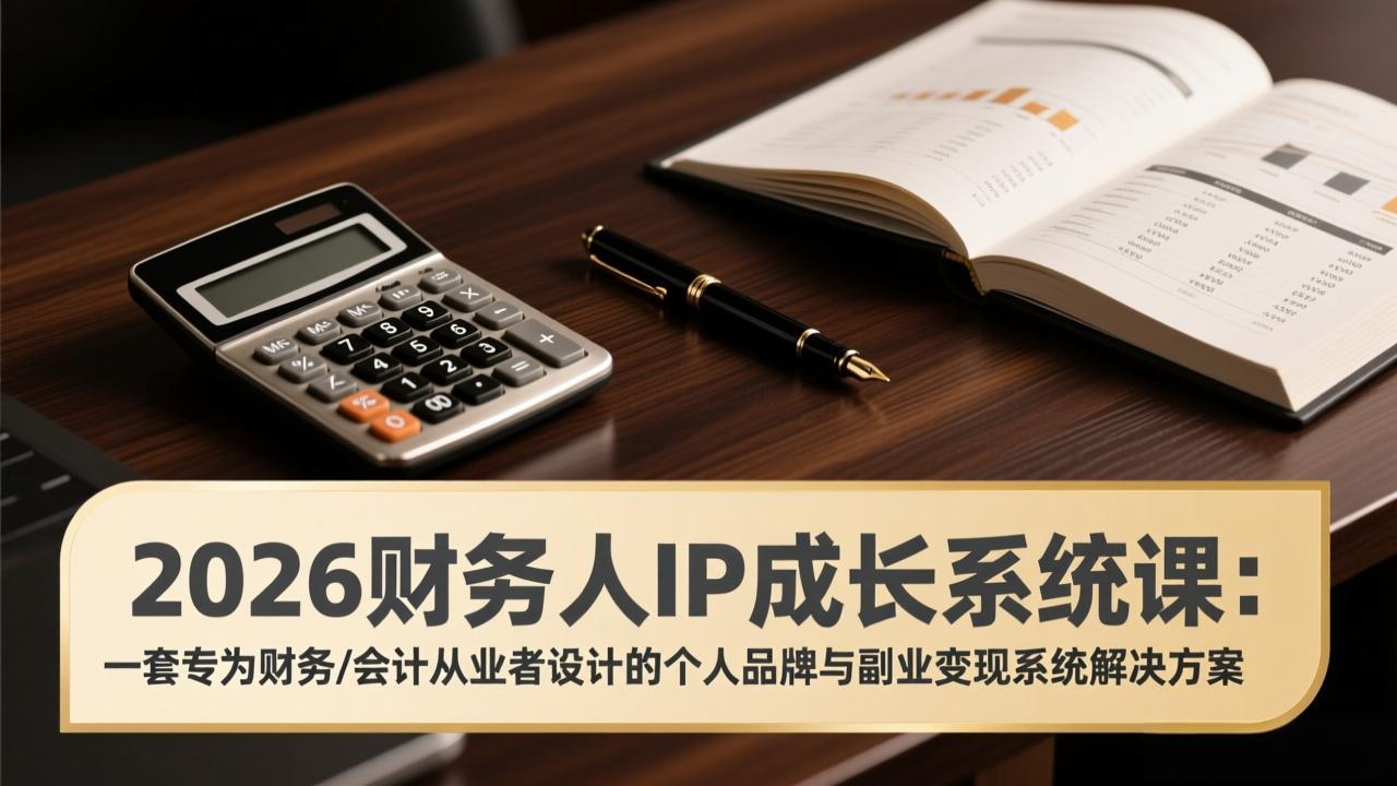 2026财务人IP成长系统课：一套专为财务/会计从业者设计的个人品牌与副业变现系统解决方案-小创项目网