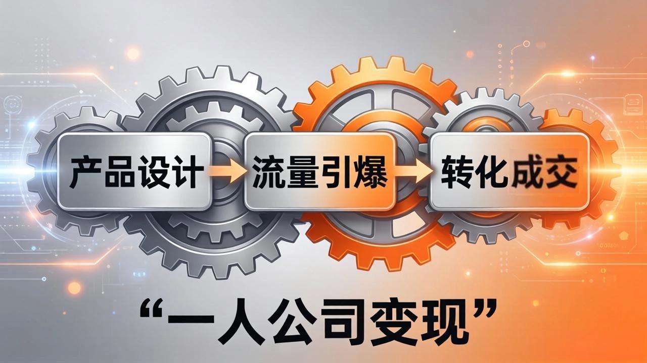一人公司变现全攻略：产品设计+流量引爆+转化成交，打造不受年龄限制的长期事业-小创项目网